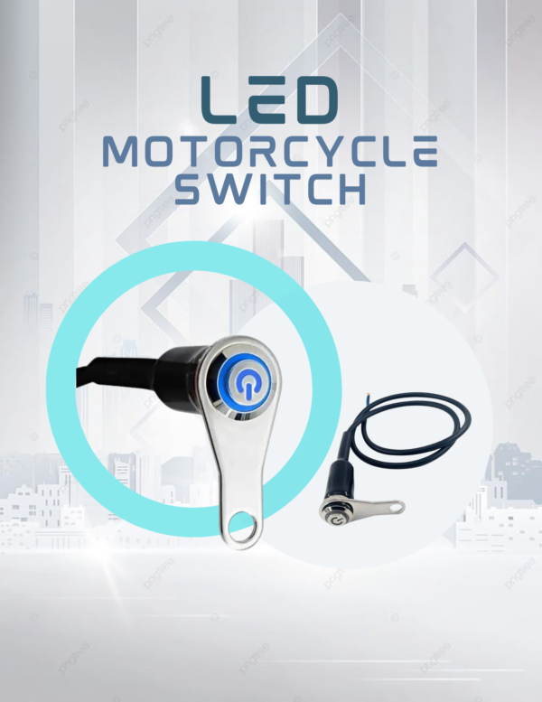 Waterproof Blue LED Motorcycle Switch